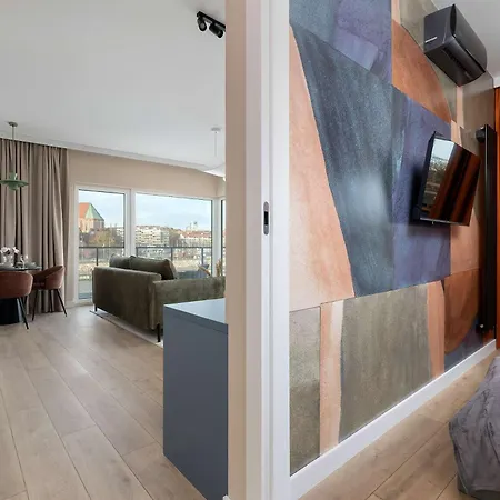 River View Terrace With Ac & Parking By Renters Szczecin